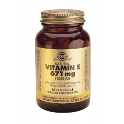 Solgar - Vitamin E (1000 IU) Αντιοξειδωτικό για το καρδιαγγειακό σύστημα - 50 μαλακές κάψουλες