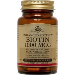 Solgar - Biotin 1000mg - 50 φυτικές κάψουλες