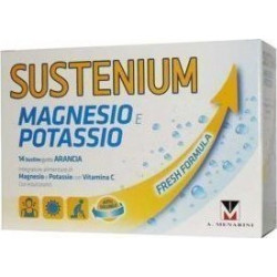 Menarini - Sustenium Συμπλήρωμα διατροφής με Μαγνήσιο & Κάλιο & Βιταμίνη C με γεύση πορτοκάλι - 14 φακελάκια