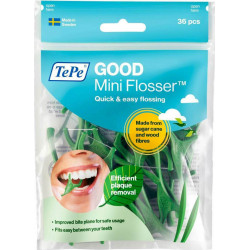 TePe - Good Mini flosser Οδοντικό Νήμα με Λαβή σε Πράσινο χρώμα - 36τμχ