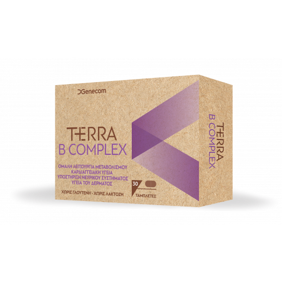 Genecom - Terra B complex Συμπλήρωμα διατροφής συμπλέγματος βιταμινών B - 30tabs