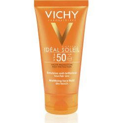 Vichy - Capital Soleil Emulsion Dry Touch Spf50 Αντιηλιακή Λεπτόρρευστη Κρέμα Προσώπου για Ματ Αποτέλεσμα - 50ml