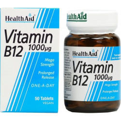 Health Aid - Vitamin B12 1000mg Συμπλήρωμα διατροφής με βιταμίνη B12 - 50tabs