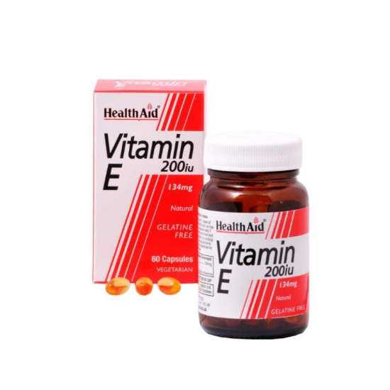 Health Aid - Vitamin E 200iu Φυσική Βιταμίνη Ε - 60caps