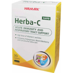 VivaPharm - Herba-C rapid Πολυβιταμινούχο συμπλήρωμα διατροφής με Βιταμίνη C & Ψευδάργυρο για ενίσχυση του ανοσοποιητικού - 30tabs