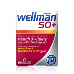 Vitabiotics - Wellman 50+ Πολυβιταμίνη για άνδρες άνω των 50 ετών - 30tabs
