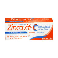 Health Aid - Zincovit-C με Βιταμίνη C, Πρόπολη και Ψευδάργυρος για Ενίσχυση Ανοσοποιητικού - 60 μασώμενες ταμπλέτες