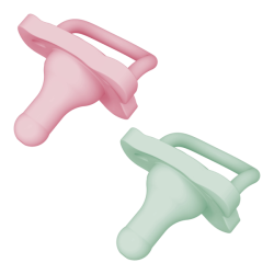 Dr Brown's - Happy Paci Silicone Πιπίλα Όλο Σιλικόνη Ροζ/Πράσινη - 2τεμ