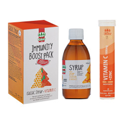 Medsei - Kaiser Immunity Boost Pack Classic Syrup & Vitamin C Διπλή Ενίσχυση του Ανοσοποιητικού με Φυτικό Σιρόπι για τον Λαιμό 200ml & Αναβράζουσα Βιταμίνη C - 20 δισκία 