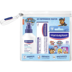 Hansaplast -Paw Patrol Παιδικό Kit Περιποίησης Πληγών με  Σπρεϋ και Κρέμα Επούλωσης και 20 Επιθέματα 