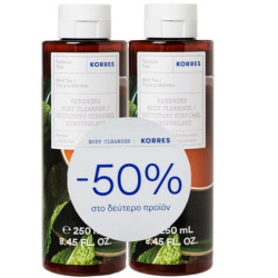 Korres - Mint Tea Renewing Body Cleanser Αφρόλουτρο Πράσινο Τσάι - 50% στο δεύτερο προϊόν  -2x250ml