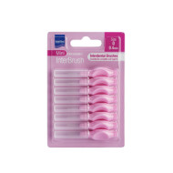 Intermed - Ergonomic InterBrush Mini Μεσοδόντια Βουρτσάκια για τον Ολοκληρωμένο Καθαρισμό της Στοματικής Κοιλότητας Ροζ Size 0 (0.4mm) - 8τμχ