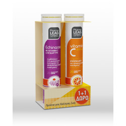 PharmaLead - Echinacea με Ψευδάργυρο και Βιταμίνη C & ΔΩΡΟ Βιταμίνη C 1000mg - 2x20 αναβράζοντα δισκία 