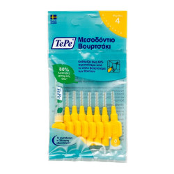 Tepe - fine 0.7mm Κίτρινο Μεσοδόντια Βουρτσάκια - 8τμχ