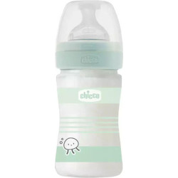CHICCO - Well Being Γυάλινο Μπιμπερό Κατά των κολικών με Θηλή Σιλικόνης Για 0m+ - 150ml