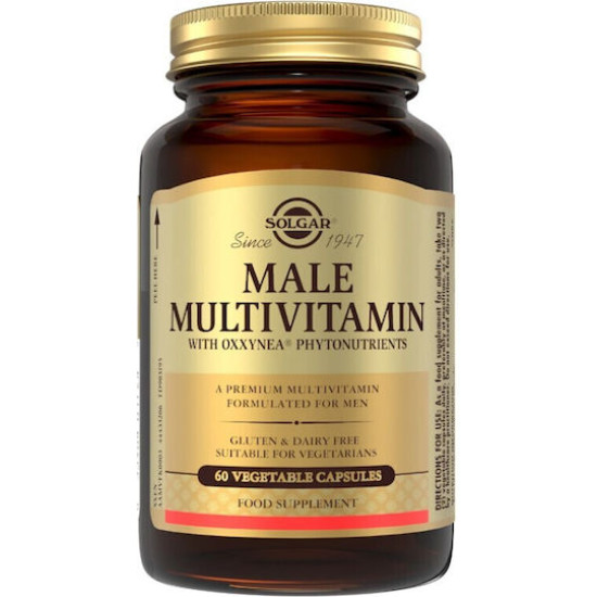 Solgar - Male Multivitamin Πολυβιταμίνη Σχεδιασμένη για Άνδρες - 60 Φυτοκάψουλες