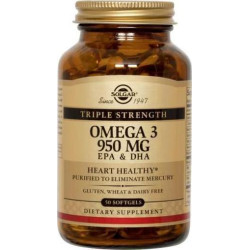 Solgar - Triple Strength Omega 3 Fish Oil - 50 μαλακές κάψουλες