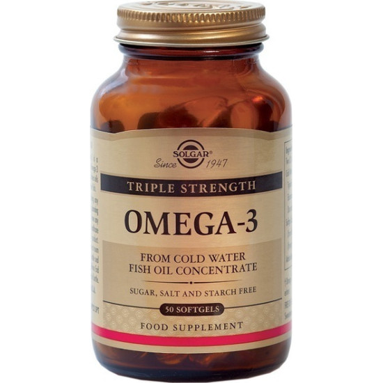 Solgar - Triple Strength Omega 3 Fish Oil - 50 μαλακές κάψουλες