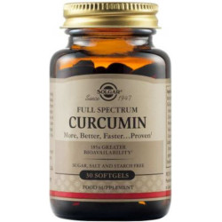 Solgar - Full Spectrum Curcumin Συμπλήρωμα Διατροφής με Κουρκουμά - 30 μαλακές κάψουλες