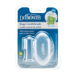 Dr. Brown's - Βρεφική Δακτυλική Οδοντόβουρτσα Σιλικόνης Από 3 μηνών και Άνω - 1τεμ.