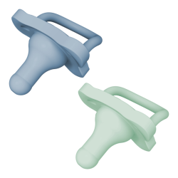 Dr Brown's - Happy Paci Silicone Πιπίλα Όλο Σιλικόνη Σιέλ/Πράσινη - 2τεμ