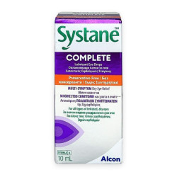 Alcon - Systane Complete Οφθαλμικές Σταγόνες Χωρίς Συντηρητικά για Ξηροφθαλμία - 10ml