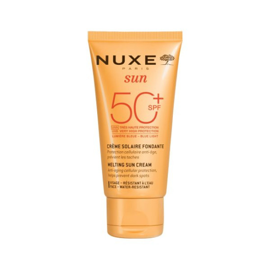 Nuxe - Melting Sun Cream SPF50 Αντηλιακή Κρέμα Προσώπου με Αντιγηραντική και Κυτταρική Προστασία - 50ml