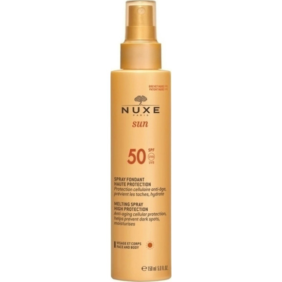 Nuxe - Sun Milky Αδιάβροχη Αντηλιακή Κρέμα Προσώπου και Σώματος SPF50 σε Spray - 150ml