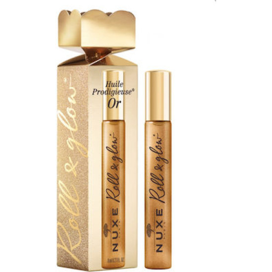 Nuxe - Huile Prodigieuse Or Roll & Glow Roll on Ιριδίζων Ξηρό Λάδι Πολλαπλών Χρήσεων σε Μορφή Roll on - 8ml