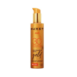 Nuxe - Sun Oil Gold SPF30 Ιριδίζον Αντηλιακό Λάδι Υψηλής Προστασίας για Πρόσωπο & Σώμα - 150ml