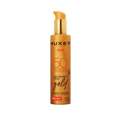 Nuxe - Sun Oil Gold SPF50 Ιριδίζον Αντηλιακό Λάδι Υψηλής Προστασίας για Πρόσωπο & Σώμα - 150ml