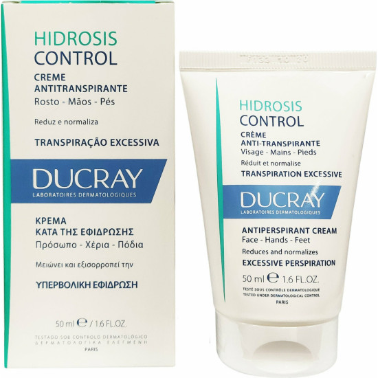 Ducray - Hidrosis Control Αποσμητική Kρέμα κατά της εφίδρωσης - Πρόσωπο-Χέρια και Πόδια - 50ml