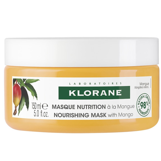 Klorane - Masque with Mango Επανορθωτική Μάσκα Εντατικής Τροφής με Βούτυρο Μάνγκο για Ξηρά Μαλλιά - 150ml