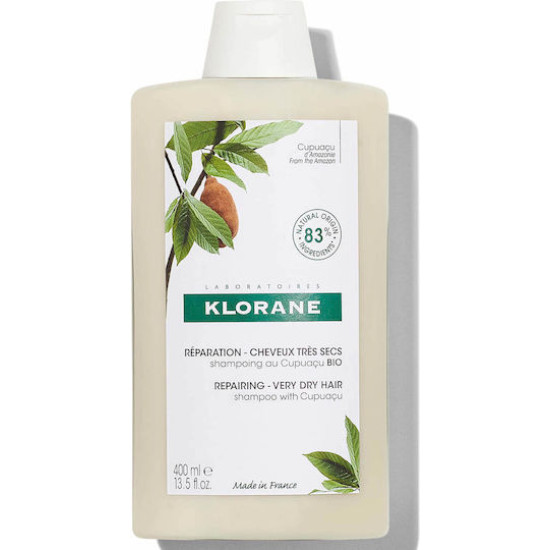 Klorane - Shampoo With Organic Cupuacu Σαμπουάν με Βιολογικό Bούτυρο Cupuacu για Θρέψη & Επανόρθωση των Ξηρών Μαλλιών - 400ml