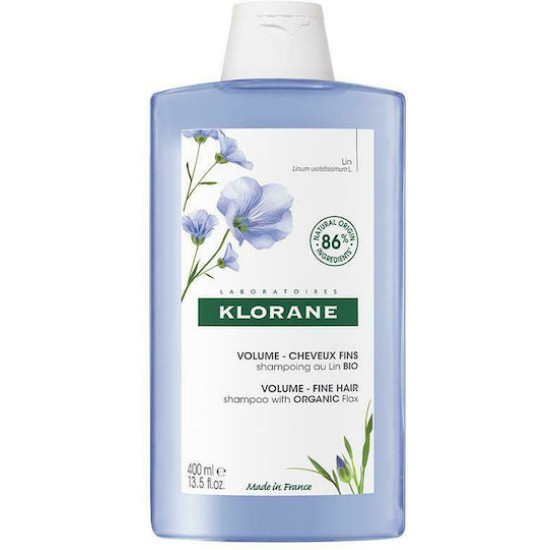 Klorane - Linum Shampoo Σαμπουάν με Ίνες Λιναριού που Δίνει Όγκο στα Λεπτά Μαλλιά - 400ml