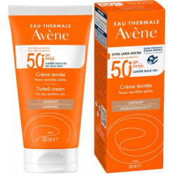 Avene - Tinted Cream SPF50+ Αντηλιακή Κρέμα Προσώπου με Χρώμα για το Ξηρό Ευαίσθητο Δέρμα - 50ml
