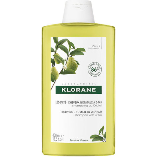 Klorane - Shampoo With Citrus Εξυγιαντικό και Τονωτικό Σαμπουάν με Πολτό Κίτρου για Ενέργεια και Λάμψη - 400ml