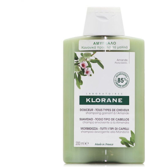 Klorane - Amande Ενισχυτικό Σαμπουάν Αμυγδάλου για ΄Όλους τους Τύπους Μαλλιών - 200ml