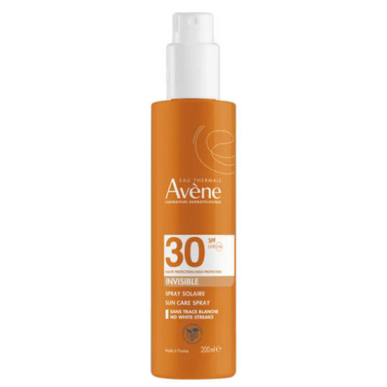 Avene - Sun Care Spray Invisible SPF30 Αντηλιακή Διάφανη Λοσιόν σε Spray για Πρόσωπο και Σώμα για Ευαίσθητο Δέρμα - 200ml