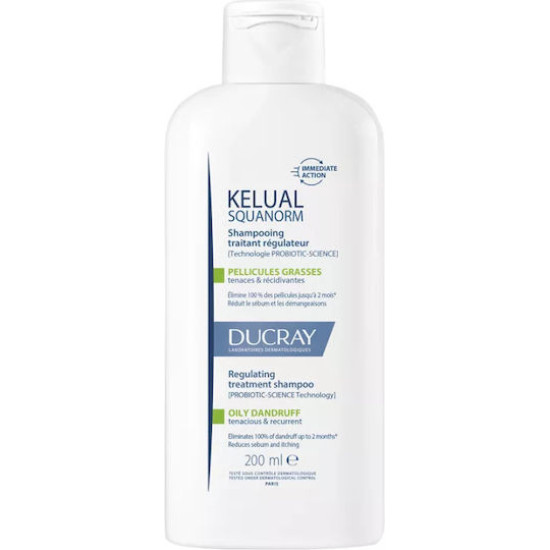 Ducray - Kelual Squanorm Σαμπουάν Κατά της Λιπαρής Πιτυρίδας - 200ml