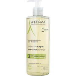 A-Derma - Gel Douche Surgras 3 in 1 Ultra-Rich Shower Gel  Εξαιρετικά Πλούσιο Ζελ Καθαρισμού για το Ξηρό Δέρμα  - 500ml