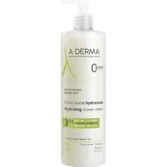 A-Derma - Hydrating Shower Cream Υδατο-προστατευτικό Zελ Kαθαρισμού - 750ml