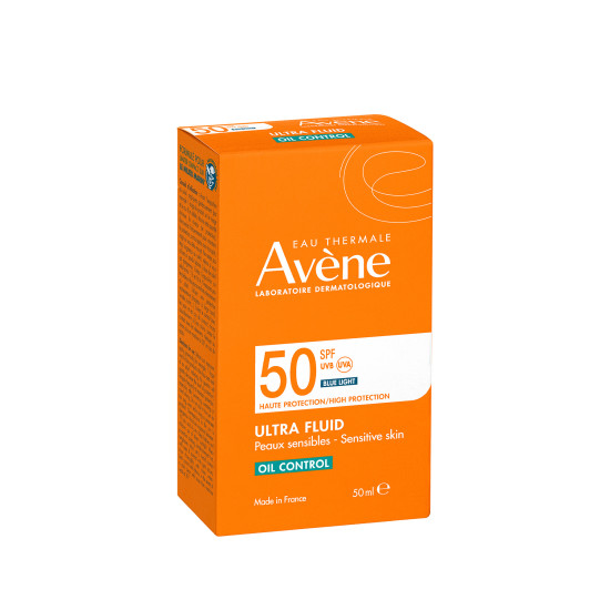 Avene - Ultra Fluid Oil Control SPF50+ Αντηλιακό με Άμεσο Αόρατο Αποτέλεσμα Υψηλής Προστασίας για Λιπαρές Επιδερμίδες - 50ml