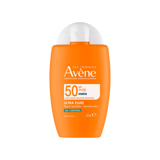 Avene - Ultra Fluid Oil Control SPF50+ Αντηλιακό με Άμεσο Αόρατο Αποτέλεσμα Υψηλής Προστασίας για Λιπαρές Επιδερμίδες - 50ml