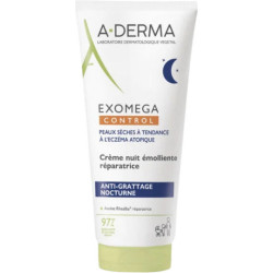 A-Derma - Exomega Control Repairing Emollient Night Cream Mαλακτική κρέμα για τις εξάρσεις κνησμού κατά τη διάρκεια της νύχτας - 200ml