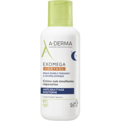 A-Derma - Exomega Control Repairing Emollient Night Cream Mαλακτική κρέμα για τις εξάρσεις κνησμού κατά τη διάρκεια της νύχτας - 400ml