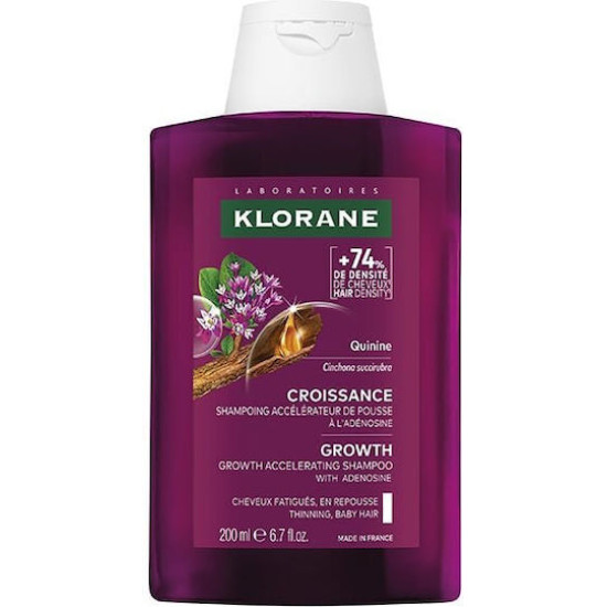 Klorane - Growth Accelerating Shampoo Σαμπουάν Επιτάχυνσης της Ανάπτυξης των Μαλλιών με Αδενοσίνη και Κινίνη - 200ml