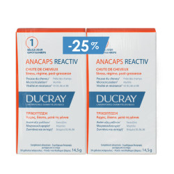 Ducray - Anacaps Reactiv Hair Loss Συμπλήρωμα διατροφής κατά της τριχόπτωσης - 2x30 caps