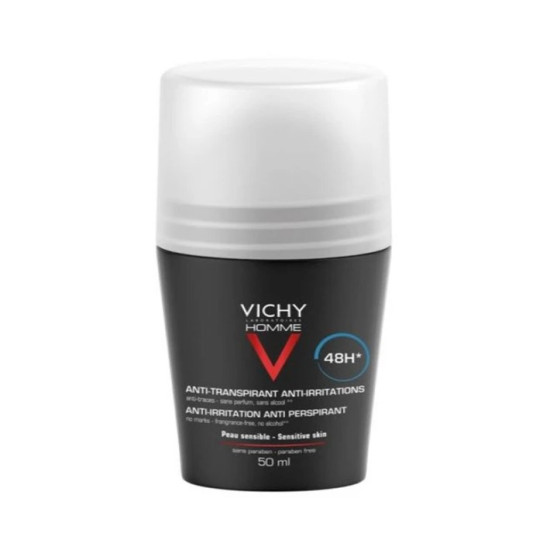 Vichy - Homme Roll-On for Sensitive Skin 48h - 50 ml