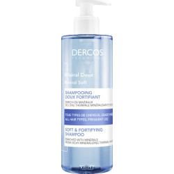Vichy - Dercos Mineral Soft & Fortyfying Shampoo Απαλό & Δυναμωτικό Σαμπουάν για Καθημερινή Χρήση για Όλη την Οικογένεια - 400ml